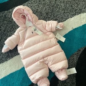 Polo by Ralph Lauren-Water Repellent Hooded Bunting Suit-Baby Girl